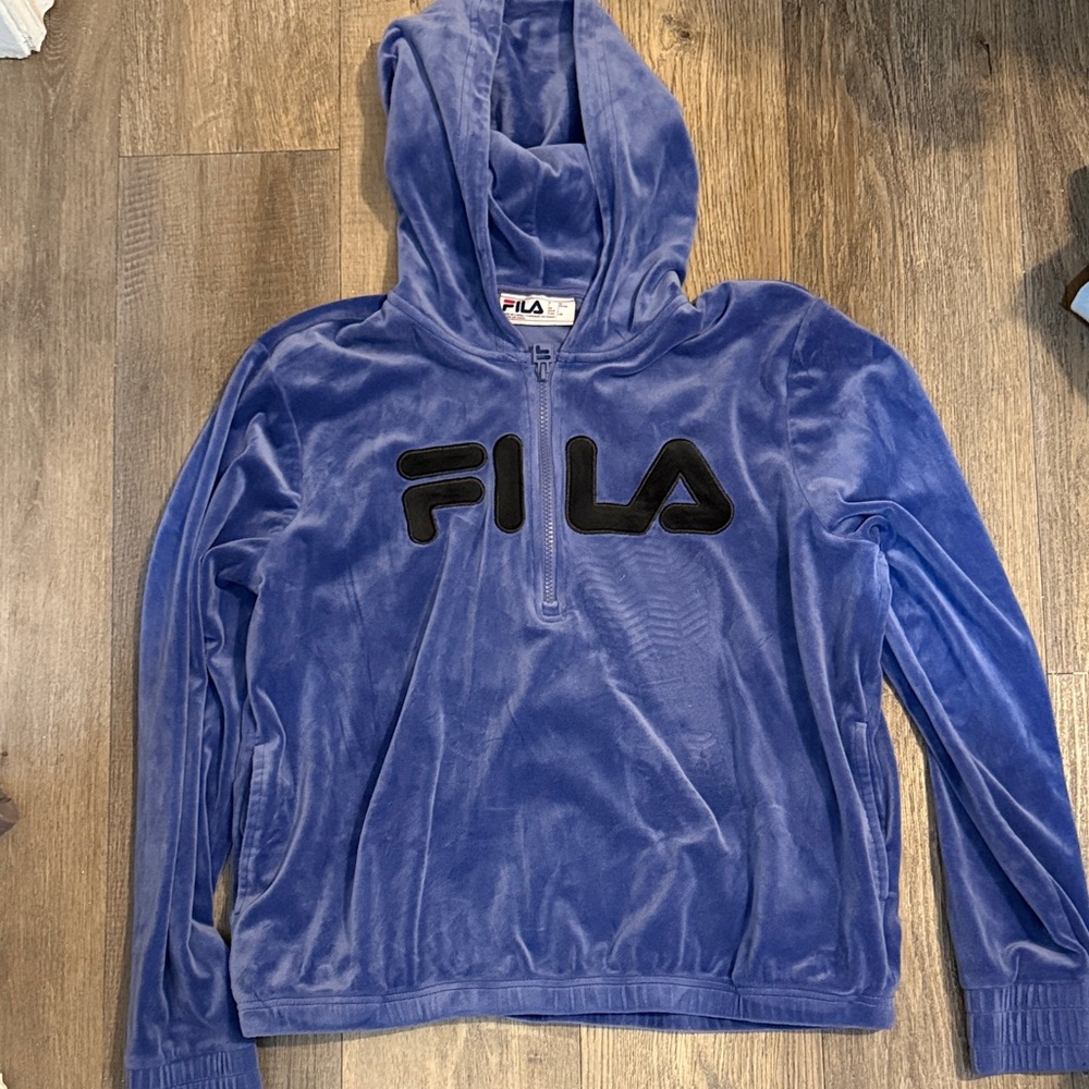 Fila Royal Blue Velour Pullover